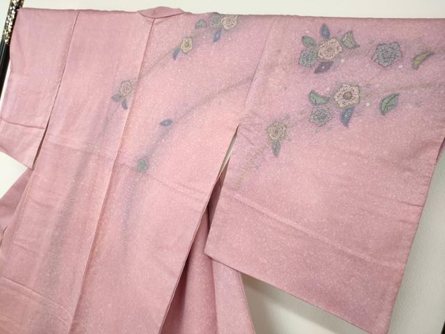 平和屋着物●訪問着　絞り　辻が花　暈し染め　金通し地　正絹　逸品　DABG2550ud