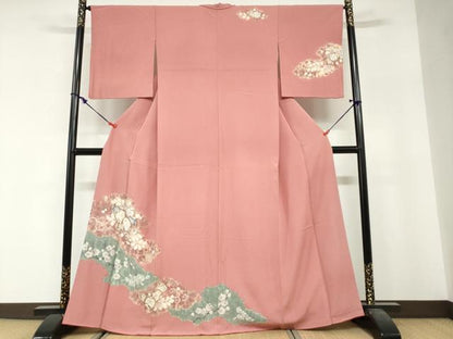 平和屋着物●訪問着　絞り　辻が花　正絹　逸品　DABG2572ud
