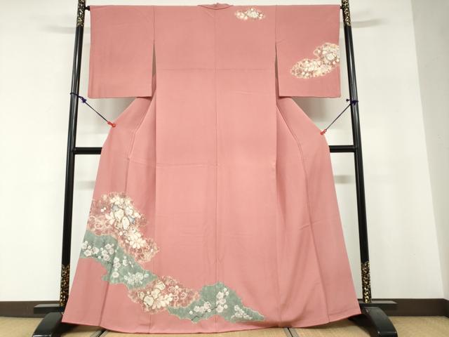 平和屋着物●訪問着　絞り　辻が花　正絹　逸品　DABG2572ud