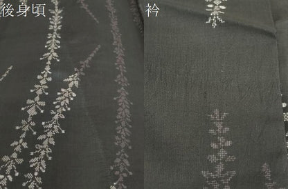 平和屋着物●本場大島紬　訪問着　9マルキ　枝葉文　正絹　逸品　DABG2581ud
