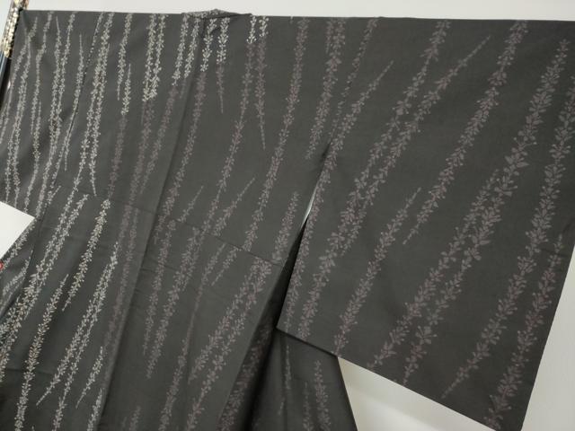平和屋着物●本場大島紬　訪問着　9マルキ　枝葉文　正絹　逸品　DABG2581ud