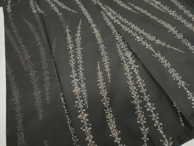 平和屋着物●本場大島紬　訪問着　9マルキ　枝葉文　正絹　逸品　DABG2581ud
