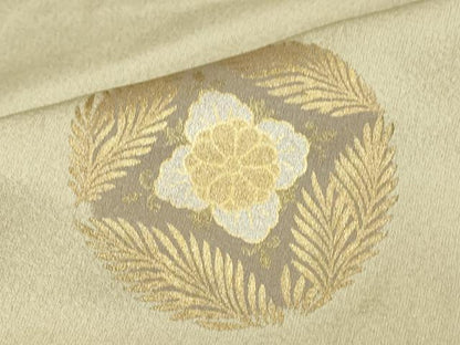 平和屋着物●訪問着　黄金繭　駒刺繍　草花丸文　金銀彩　さが美扱い　正絹　逸品　DABG2594ud