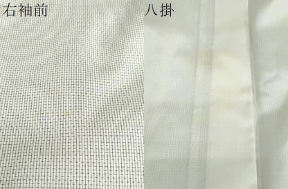 平和屋着物●本場縞大島紬　訪問着　白大島　源氏香　正絹　逸品　DABG2595ud