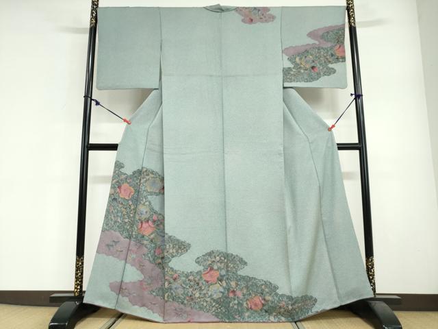 平和屋着物●訪問着　絞り　辻が花　金彩　正絹　逸品　DABG2601ud