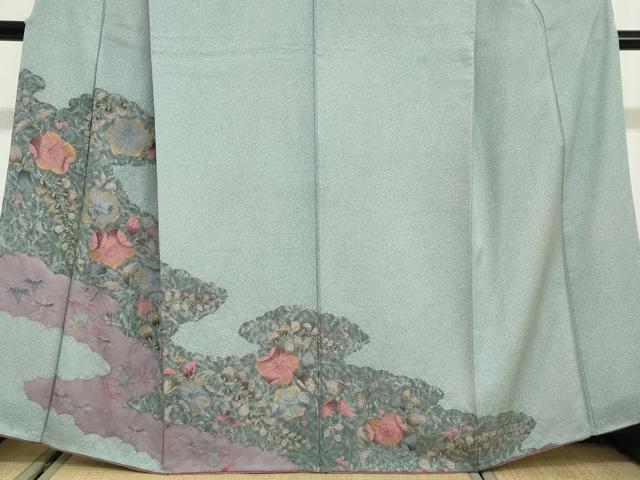 平和屋着物●訪問着　絞り　辻が花　金彩　正絹　逸品　DABG2601ud