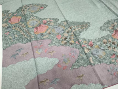 平和屋着物●訪問着　絞り　辻が花　金彩　正絹　逸品　DABG2601ud