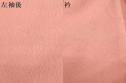 平和屋着物●上質な色無地　草花丸地紋　東雲色　正絹　逸品　DABG2609ud
