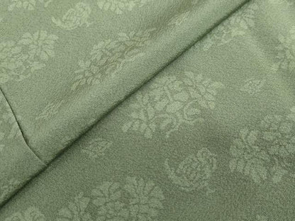 平和屋着物●上質な小紋　草花文　正絹　逸品　DABG2623ud