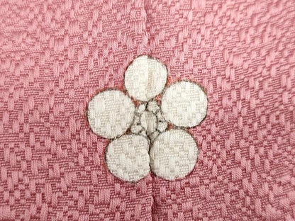 平和屋着物●上質な色無地　霞地紋　桃色　正絹　逸品　未使用　DABG2624ud