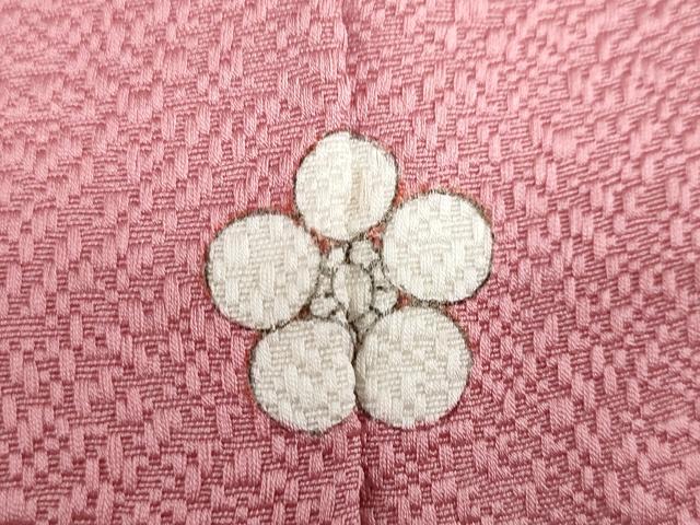 平和屋着物●上質な色無地　霞地紋　桃色　正絹　逸品　未使用　DABG2624ud