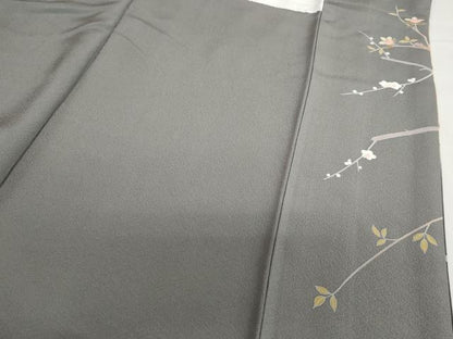 平和屋着物●豪華色留袖　地紙重ね　女人草花文　暈し染め　金彩　正絹　逸品　未使用　DABG2629ud