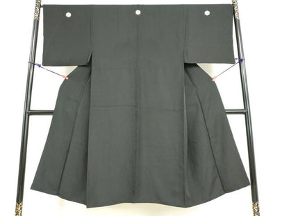 平和屋着物●男性　黒紋付　大丸扱い　正絹　逸品　DABG2643ud