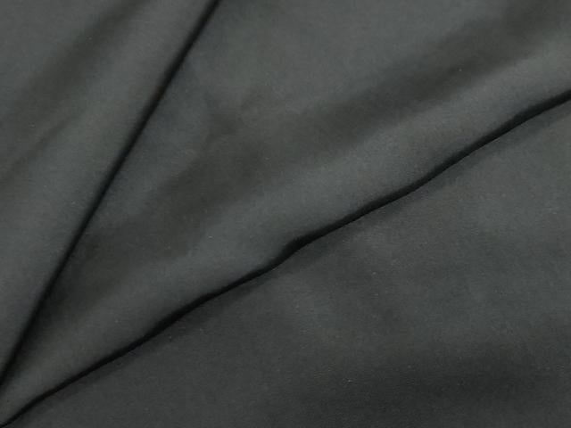 平和屋着物●男性　黒紋付　正絹　逸品　DABG2659ud