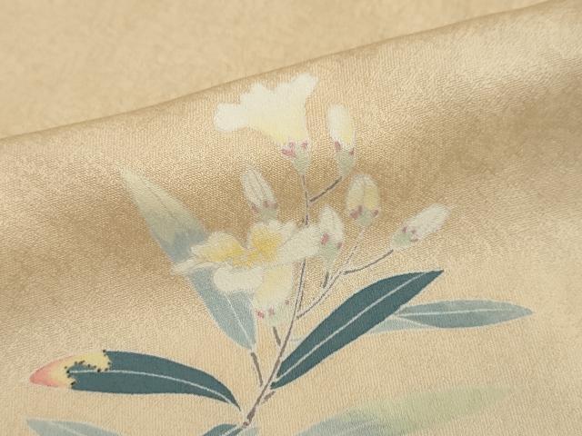 平和屋着物●訪問着　作家物　箔散らし　枝花文　暈し染め　正絹　逸品　DABG2667ud