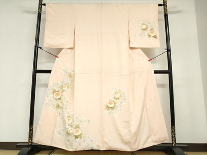 平和屋着物●鎌倉友禅　坂井教人　日本工芸会正会員　訪問着　駒刺繍　吉祥草花文　正絹　逸品　DABG2668ud