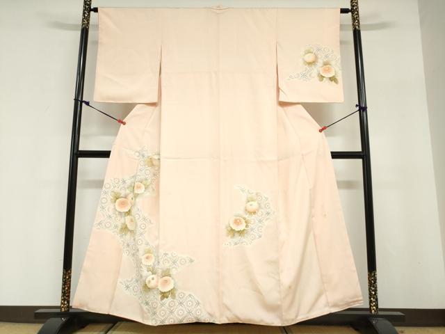 平和屋着物●鎌倉友禅　坂井教人　日本工芸会正会員　訪問着　駒刺繍　吉祥草花文　正絹　逸品　DABG2668ud