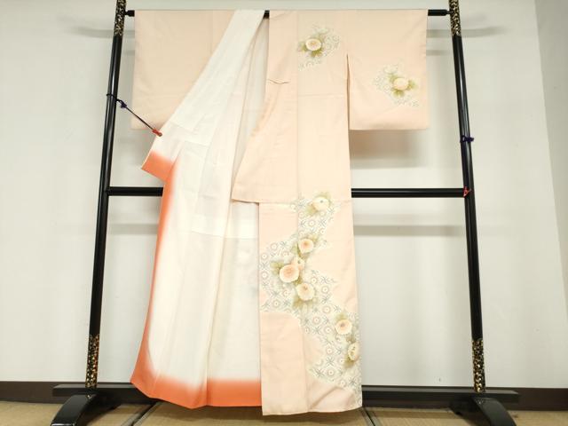 平和屋着物●鎌倉友禅　坂井教人　日本工芸会正会員　訪問着　駒刺繍　吉祥草花文　正絹　逸品　DABG2668ud