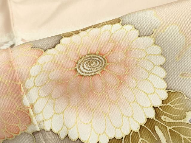 平和屋着物●鎌倉友禅　坂井教人　日本工芸会正会員　訪問着　駒刺繍　吉祥草花文　正絹　逸品　DABG2668ud