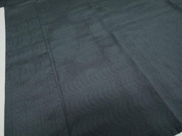 平和屋着物▽本塩沢　やまだ織　単衣　110亀甲　吉祥柄　証紙付き　正絹　逸品　DABG2693ud