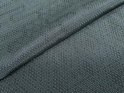 平和屋着物▽本塩沢　やまだ織　単衣　110亀甲　吉祥柄　証紙付き　正絹　逸品　DABG2693ud