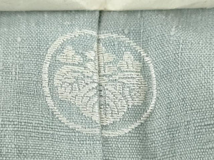 平和屋着物▽本場結城紬　重要無形文化財　単衣　湊鼠色　正絹　逸品　未使用　DABG2698ud