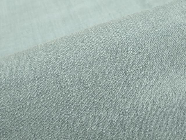 平和屋着物▽本場結城紬　重要無形文化財　単衣　湊鼠色　正絹　逸品　未使用　DABG2698ud