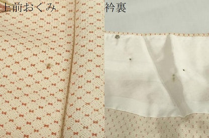 平和屋着物▽上質な小紋　単衣　吉祥文　正絹　逸品　DABG2701ud