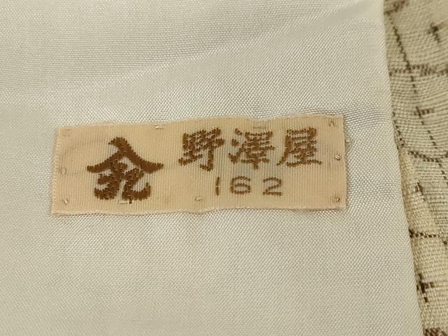 平和屋着物▽上質な紬　単衣　亀甲文　正絹　逸品　DABG2717ud