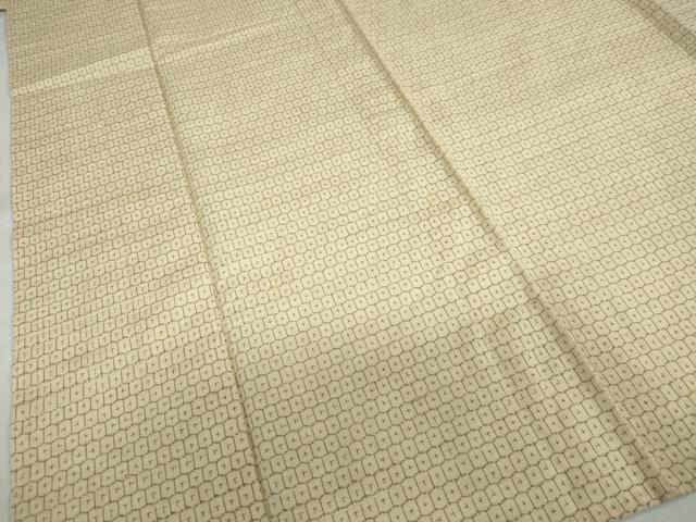 平和屋着物▽上質な紬　単衣　亀甲文　正絹　逸品　DABG2717ud
