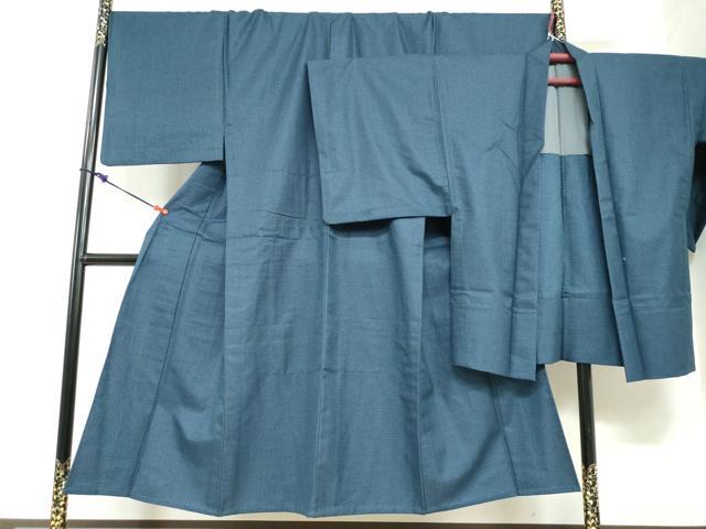 平和屋着物▽男性　単衣　紬　アンサンブル　長羽織　100亀甲　総詰め　キングサイズ　正絹　逸品　DABG2736ud