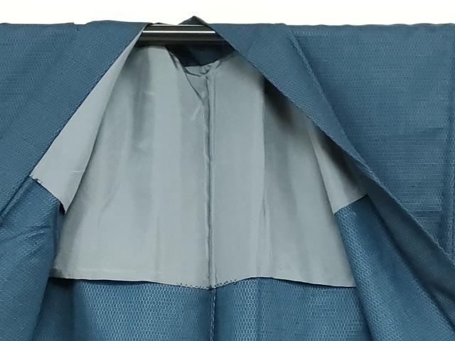 平和屋着物▽男性　単衣　紬　アンサンブル　長羽織　100亀甲　総詰め　キングサイズ　正絹　逸品　DABG2736ud