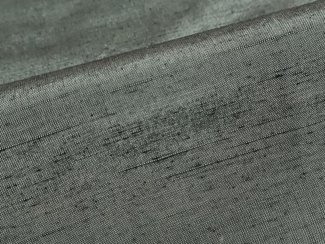 平和屋着物●男性　紬　アンサンブル　長襦袢（無双仕立て）セット　羽裏：風神雷神　藍媚茶色　キングサイズ　正絹　逸品　DABG2740ud