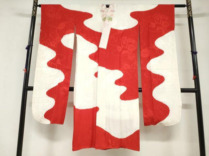 平和屋着物●豪華振袖・長襦袢（袷）セット　総絞り　花車文　金彩　半衿刺繍　正絹　逸品　未使用　DABG2741ud