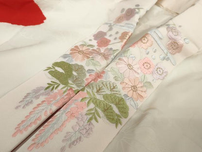平和屋着物●豪華振袖・長襦袢（袷）セット　総絞り　花車文　金彩　半衿刺繍　正絹　逸品　未使用　DABG2741ud
