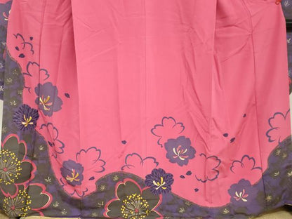 平和屋着物●豪華振袖・長襦袢（無双仕立て）セット　駒刺繍　舞花文　金彩　正絹　逸品　DABG2743ud