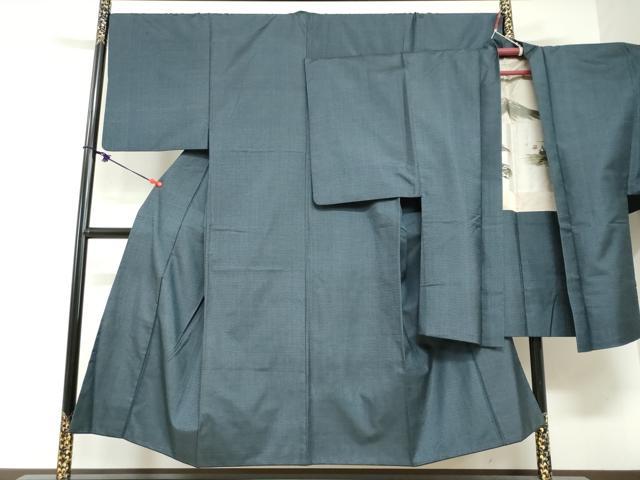 平和屋着物●男性　本場大島紬　アンサンブル　長羽織　100亀甲　総詰め　正絹　逸品　DABG2744ud