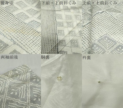 平和屋着物●名門　藤娘きぬたや　大島絞り　本場大島紬　訪問着　菱松文　正絹　逸品　DABG2756ud