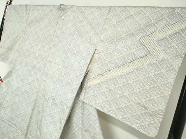 平和屋着物●名門　藤娘きぬたや　大島絞り　本場大島紬　訪問着　菱松文　正絹　逸品　DABG2756ud