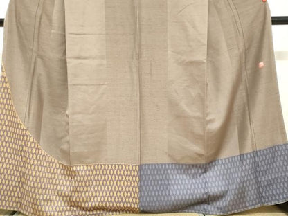 平和屋着物●ファッションデザイナー 花井幸子　訪問着　紬地　籠目文　正絹　逸品　未使用　DABG2757ud