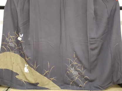 平和屋着物●ファッションデザイナー　HIROKO KOSHINO　コシノヒロコ 　訪問着　絞り　兎　うさぎ　正絹　逸品　DABG2760ud