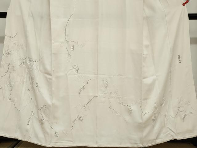 平和屋着物●訪問着　総刺繍　竹屋町刺繍　蔦の葉文　瓢箪　正絹　逸品　DABG2767ud