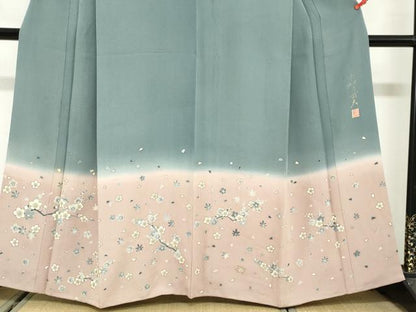 平和屋着物●皇室デザイナー　中村乃武夫　訪問着　枝花文　暈し染め　正絹　逸品　DABG2769ud