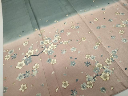 平和屋着物●皇室デザイナー　中村乃武夫　訪問着　枝花文　暈し染め　正絹　逸品　DABG2769ud