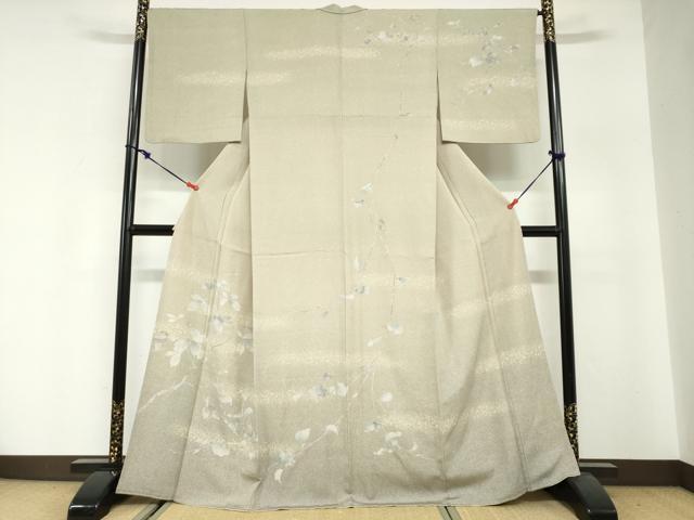 平和屋着物●訪問着　葡萄蔦の葉文　ますいわ屋扱い　正絹　逸品　DABG2783ud