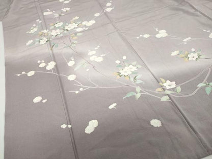 平和屋着物●訪問着　友禅　作家物　枝花文　暈し染め　正絹　逸品　DABG2784ud