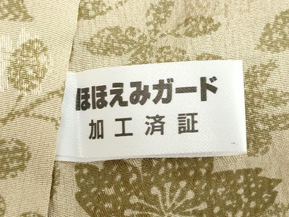 平和屋着物●長襦袢　無双仕立て　草花文　正絹　逸品　DABG2793ud