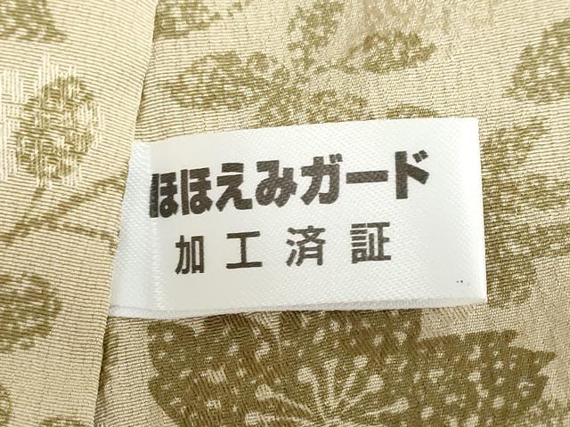 平和屋着物●長襦袢　無双仕立て　草花文　正絹　逸品　DABG2793ud