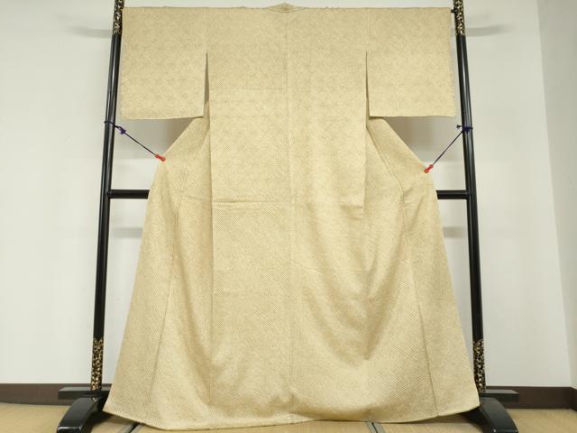 平和屋着物●大変加工の良い総絞り小紋　正絹　逸品　DABG2796ud