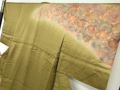 平和屋着物●訪問着　辻が花　暈し染め　正絹　逸品　DABG2802ud